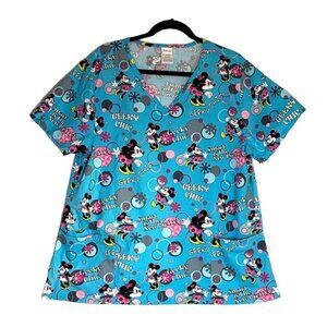 Disney - Minnie Mouse Girl Power Scrub Top - XL